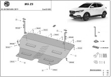 Stalowa Osłona pod silnik MG ZS (2017-2024)
