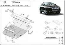 Ocelový kryt motoru Volkswagen Touareg 7L (2003-2010)
