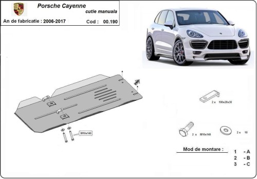 Ocelový kryt převodovky manualna Porsche Cayenne (2006-2017)
