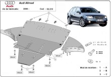 Ocelový kryt motoru Audi A6 Allroad 2 - s boky (2005-2011)