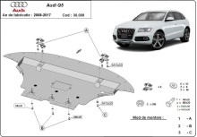 Ocelový kryt motoru Audi Q5 (2008-2017)