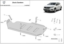 Ocelový kryt palivové nádrže Dacia Sandero III (2021-2026)