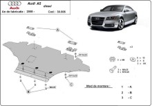 Ocelový kryt motoru Audi A5, diesel (2008-2016)