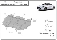 Ocelový kryt motoru Peugeot Rcz (2009-2015)