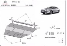 Ocelový kryt motoru citroen C5 (2008-2019)