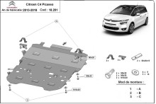 Ocelový kryt motoru Citroen C4 Picasso (2013-2018)