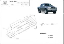Ocelový kryt převodovky a reduktoru Toyota Hilux (2000-2004)