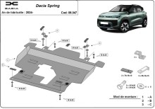 Ocelový kryt motoru Dacia Spring (2024-2026)