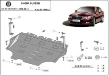 Hliníkový kryt motoru Skoda Superb (2008-2015)
