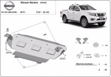 Ocelový kryt chladiče Nissan Navara NP300 - D23 (2015-2021)