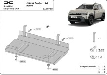 Ocelový kryt akumulátoru Dacii Duster Hybryda (2024-2026)