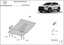 Hliníkový kryt katalyzátoru Toyota Corolla Cross (2022-2026)