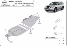Ocelový kryt převodovky a reduktoru Nissan Pathfinder (2005-2015)