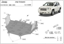 Ocelový kryt motoru Jeep Compass (2006-2016)