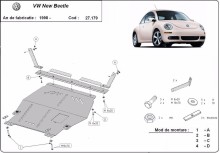 Ocelový kryt motoru Volkswagen New Beetle (1998-2011)