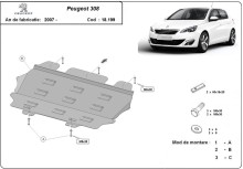 Ocelový kryt motoru Peugeot 308 (2007-2017)