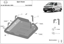 Ocelový kryt AdBlue Opel Vivaro (2020-2026)