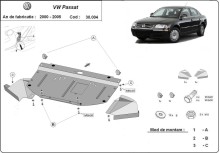 Ocelový kryt motoru VW Passat B5.5 (2001-2005)