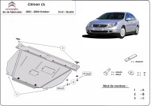 Ocelový kryt motoru Citroen C5 (2001-2004)