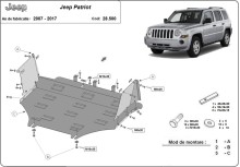 Ocelový kryt motoru Jeep Patriot (2007-2017)