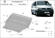 Ocelový kryt motoru pozinkovaná Volkswagen Transporter T5 (2003-2015)