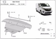 Ocelový kryt motoru Opel Vivaro (2014-2019)