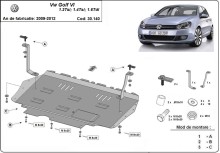 Ocelový kryt motoru VW Golf 6 (2010-2012)