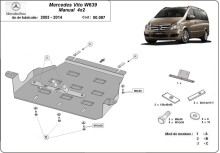 Ocelový kryt převodovky Mercedes Viano W639 - 2.2 D 4x2 (2003-2014)