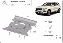 Ocelový kryt motoru Mercedes ML W166 (2011-2019)
