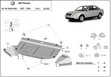 Ocelový kryt motoru VW Passat B5 (1997-2000)