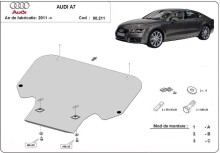 Ocelový kryt převodovky Audi A7 (2011-2018)
