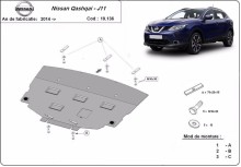 Ocelový kryt motoru Nissan Qashqai J11 (2013-2021)