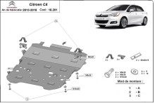 Ocelový kryt motoru Citroen C4 (2013-2018)