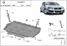 Ocelový kryt motoru Vw golf 5 (2004-2010)