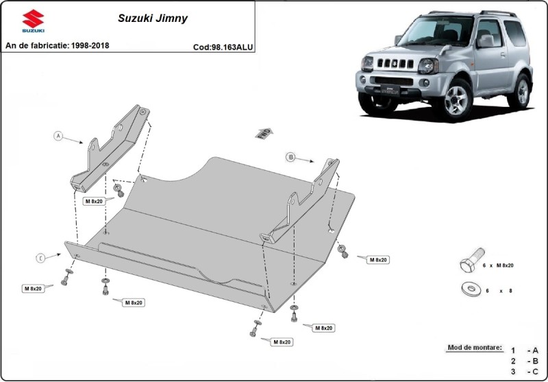 Hliníkový kryt motoru Suzuki Jimny (1998-2018)