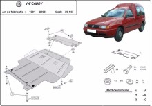 Ocelový kryt motoru Volkswagen Caddy (1991-2003)