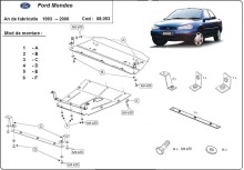 Ocelový kryt motoru Ford Mondeo 1,2 (1992-2000)