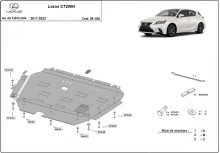 Ocelový kryt motoru Lexus CT200H (2011-2026)
