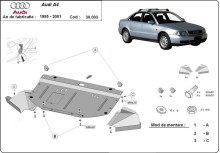 Ocelový kryt motoru Audi A4 B5 (1995-2000)