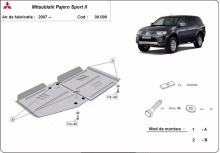 Ocelový kryt převodovky  Mitsubishi Pajero Sport 2 (2008-2016)