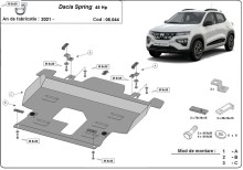 Ocelový kryt motoru Dacia Spring (2021-2026)