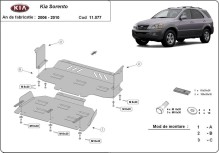 Ocelový kryt motoru Kia Sorento (2006-2010)