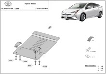 Hliníkový kryt katalyzátoru Toyota Prius (2019-2026)