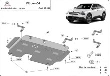 Ocelový kryt motoru Citroen C4 (2020-2026)