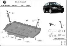 Ocelový kryt motoru Skoda Octavia 2 (2004-2012)