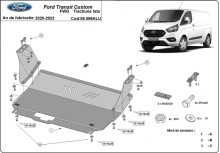 Hliníkový kryt motoru Ford Transit Custom (2020-2023)