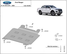 Ocelový kryt převodovky Ford Ranger (2020-2023)