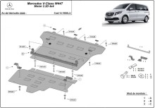 Hliníkový kryt motoru Mercedes V-Classe (2020-2026)