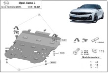 Ocelový kryt motoru Opel Astra L (2021-2026)