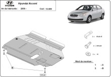 Ocelový kryt motoru Hyundai Accent (2005-2010)